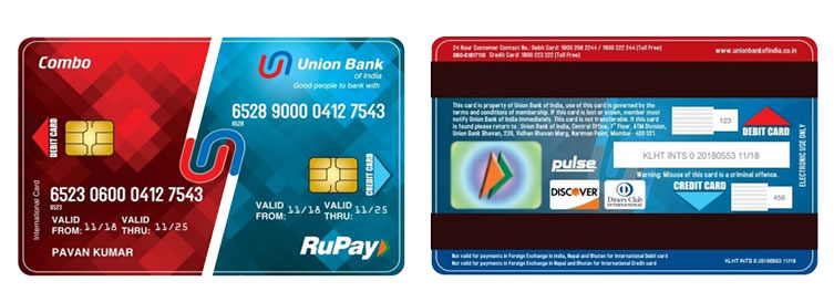Debit cum credit card  Union Bank of India